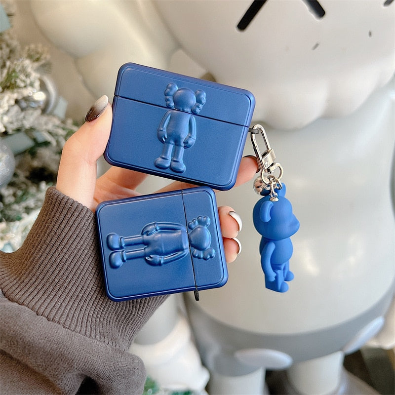 Fashion Bear Gold Silver Blue 2021 AirPods 3 Case Apple AirPods 2 Case Cover AirPods Pro Case IPhone Earphone Accessories