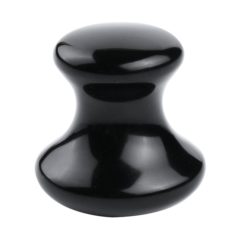 Natural Stone Guasha Massage Gouache Scraper For Face Jade Roller Massager Set Black Obsidian Gua Sha Board Facial SkinCare Tool