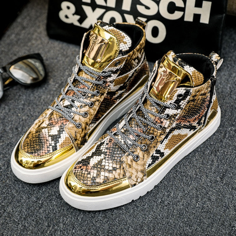 Men Zipper Flat Casual Sneakers Shoes Men Designer