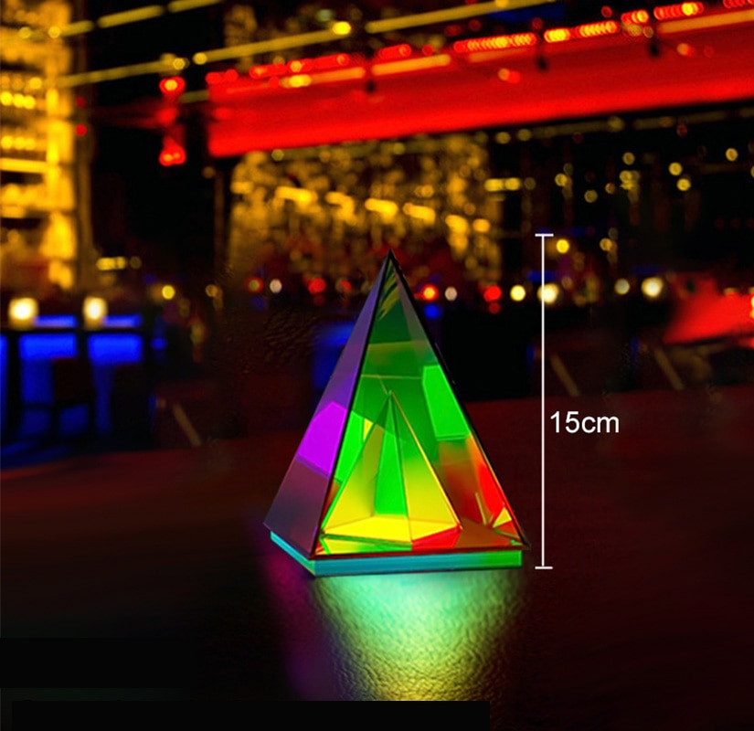 Super Funky Fresh Table Lamp RGB Acrylic Triangle