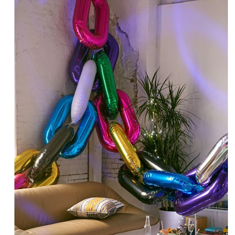 40'' 80s 90s Party Decorations Giant Balloon Chain Balloons Gold Birthday Hip Hop Theme Wedding Arch Supplies Retro adult party