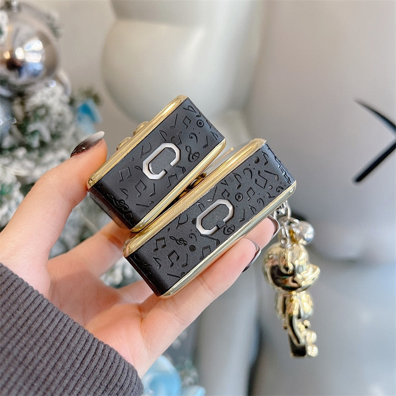 Fashion Bear Gold Silver Blue 2021 AirPods 3 Case Apple AirPods 2 Case Cover AirPods Pro Case IPhone Earphone Accessories