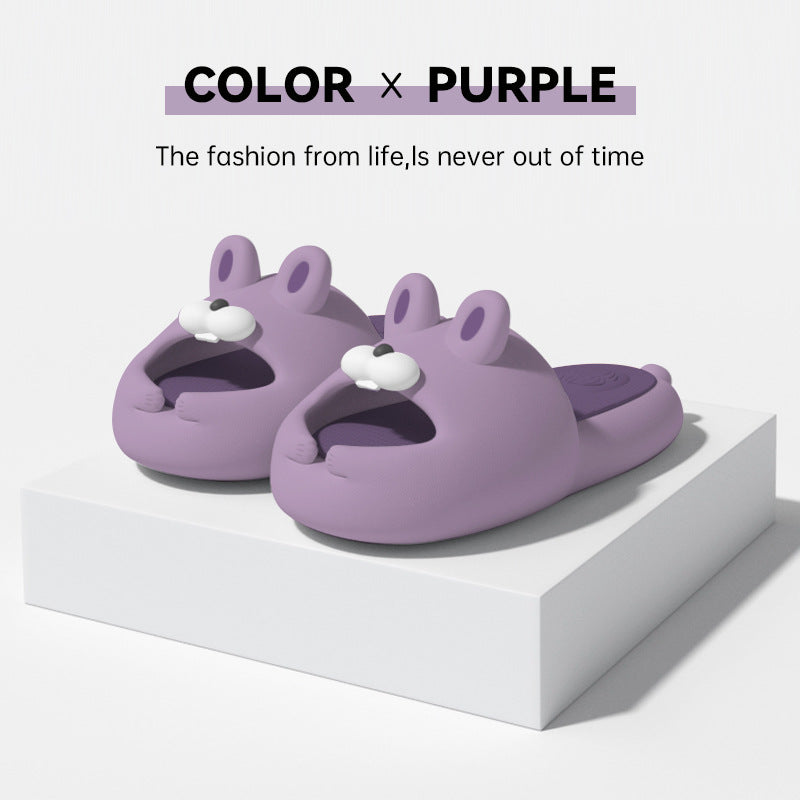 moji rabbit soft bottom non-slip thick bottom sandals