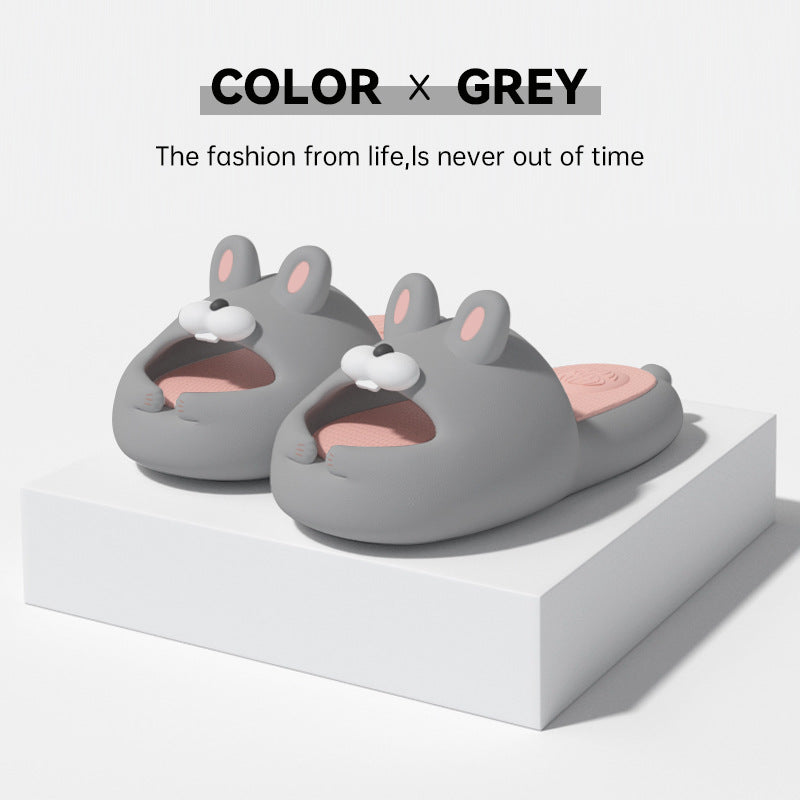 moji rabbit soft bottom non-slip thick bottom sandals