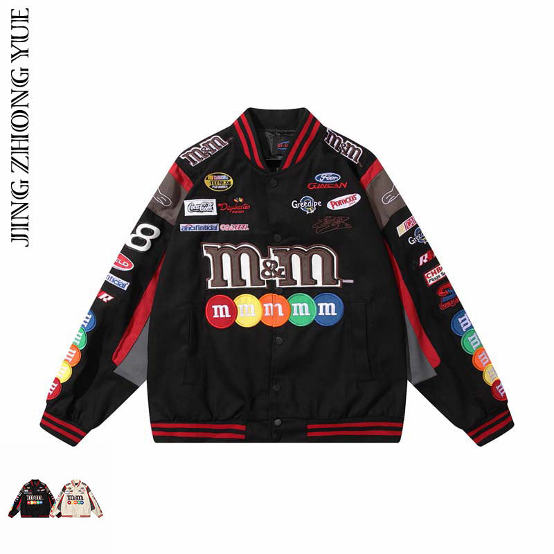 New retro American baseball jacket jacket