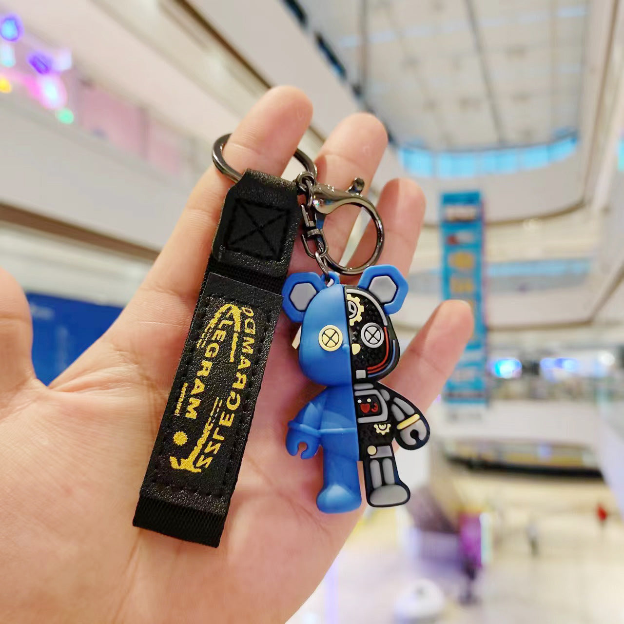 Cartoon car keychain doll bag charm
