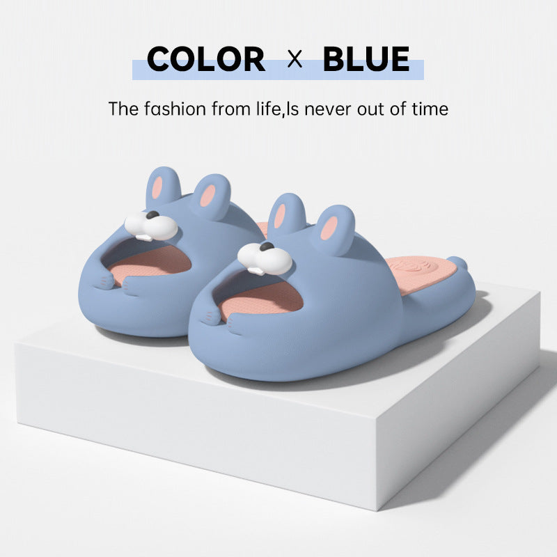 moji rabbit soft bottom non-slip thick bottom sandals