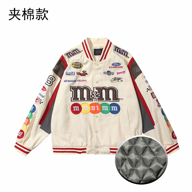 New retro American baseball jacket jacket