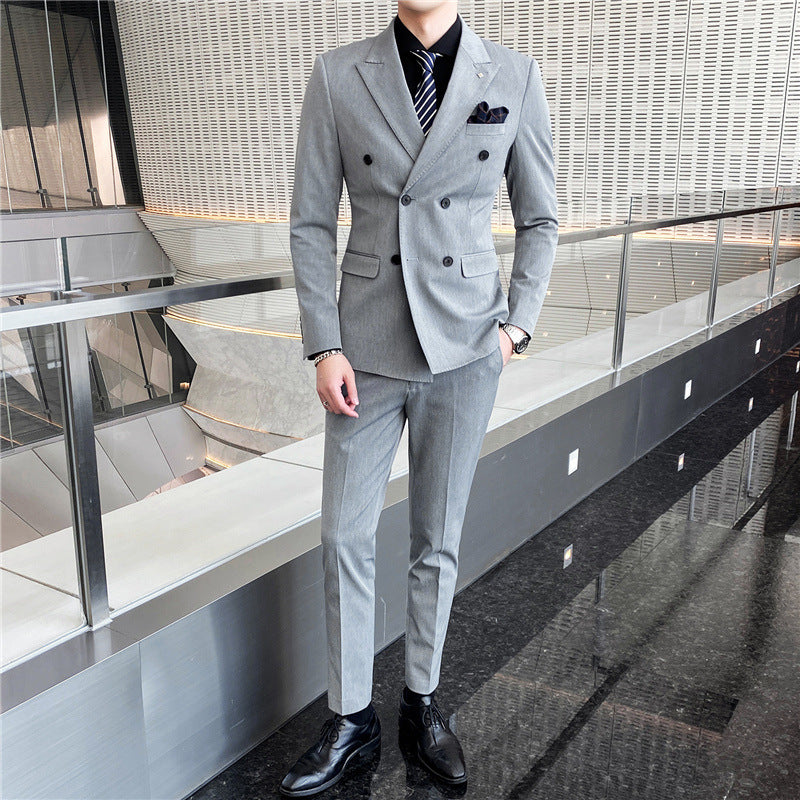 Double Button Spring busines Suit double buckle suit three-piece set