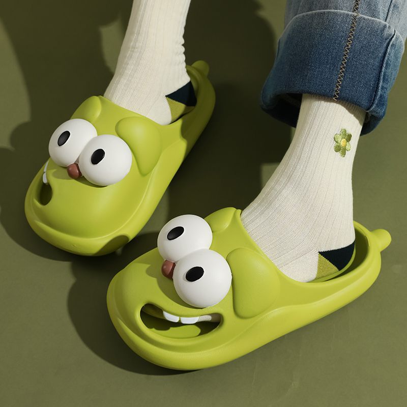 Cartoon big-eyed dog slippers Baotou slippers