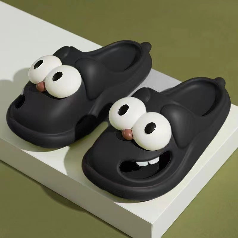 Cartoon big-eyed dog slippers Baotou slippers