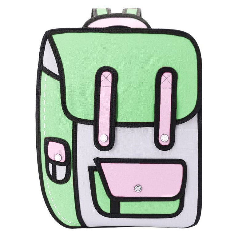 2D backpack 3D three-dimensional