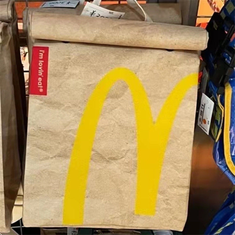 McDonald's schoolbag paper bag backpack women's backpack