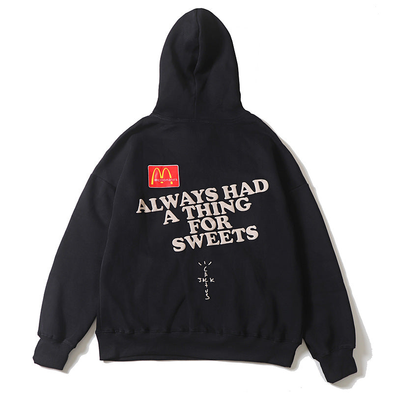 Men's Hip-Hop T- Scott Hoodie Hoodie Plus Velvet Hoodie
