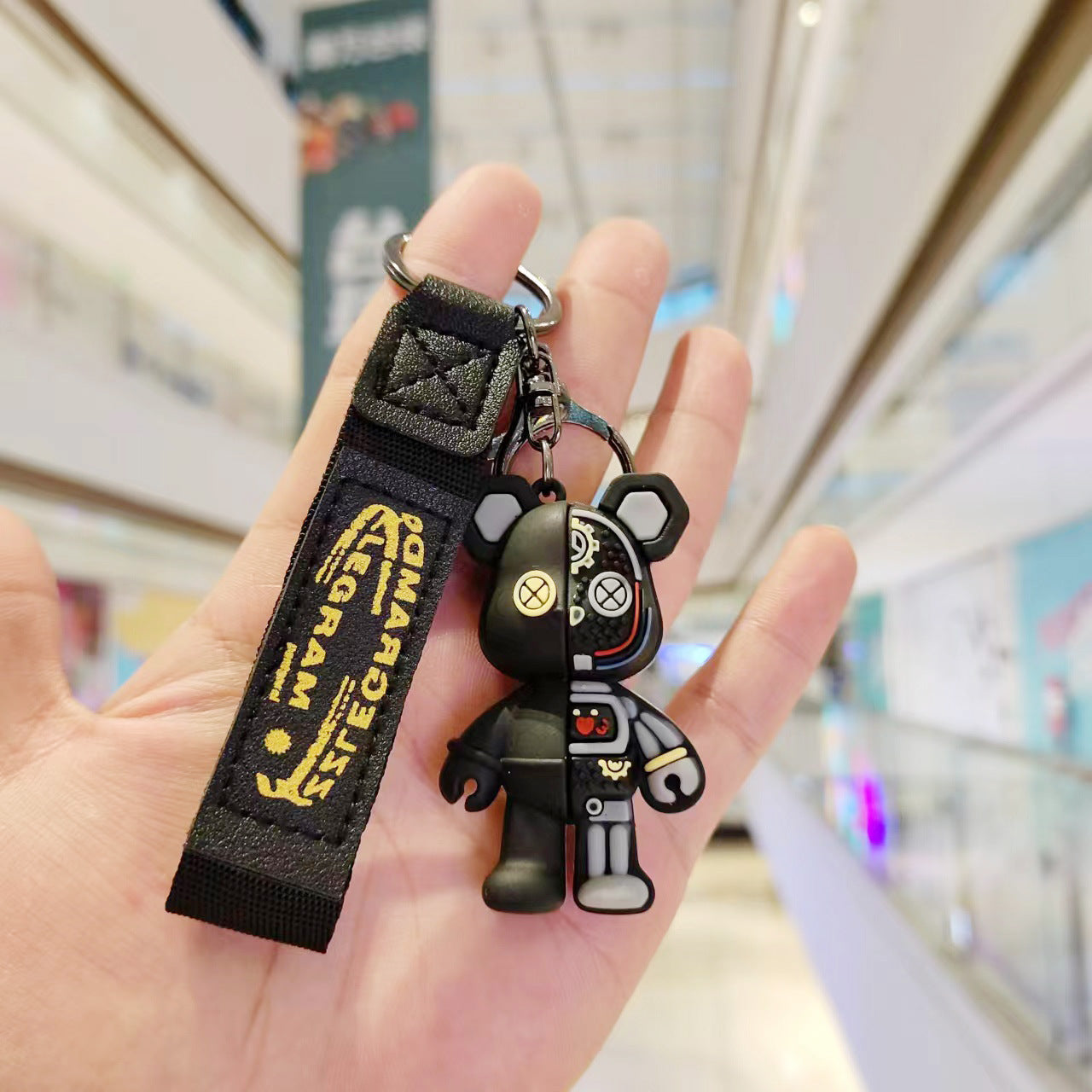 Cartoon car keychain doll bag charm