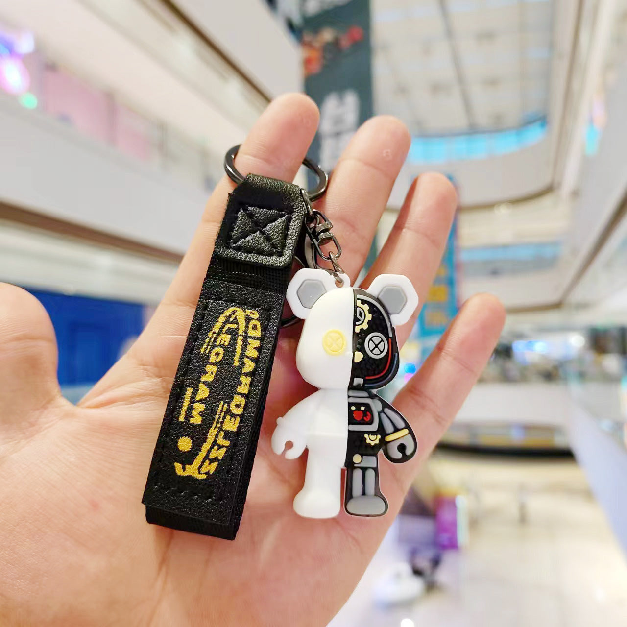 Cartoon car keychain doll bag charm