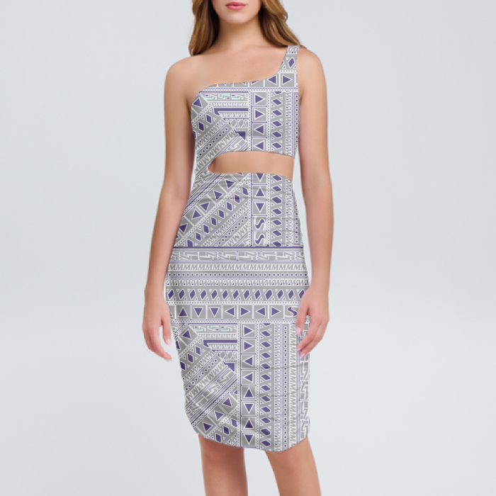 DeLa Parra Sleeveles Mini Dress in Spanish Historian Patterns