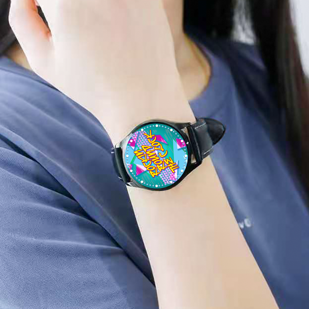 Rockin Round The Clock Watch Black LED Touch Screen Watch