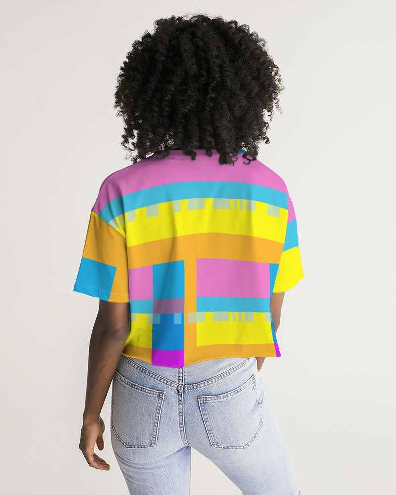 Pink Sunset Women's Lounge Cropped Tee