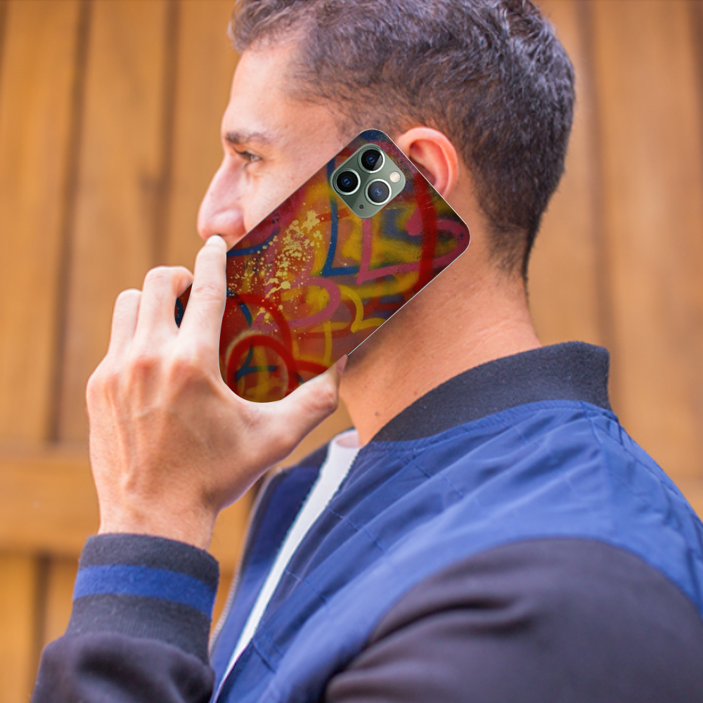 Graffiti Hearts Apple iPhone 11 Pro Soft TPU/Glass Phone Case