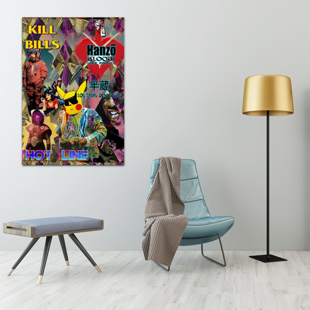 Limited Kill Bills Framed Canvas Print 22" x 31"