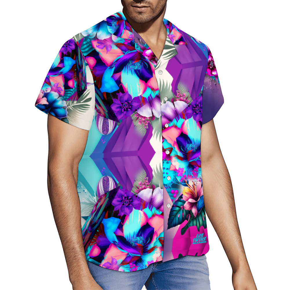 Cube of Flowers Men's Short Sleeve