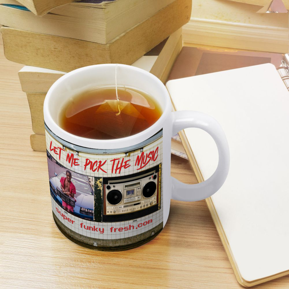 Let Me Pick the Music Pac 11 Oz White Ceramic Coffee Mug 2 Sides Different Designs