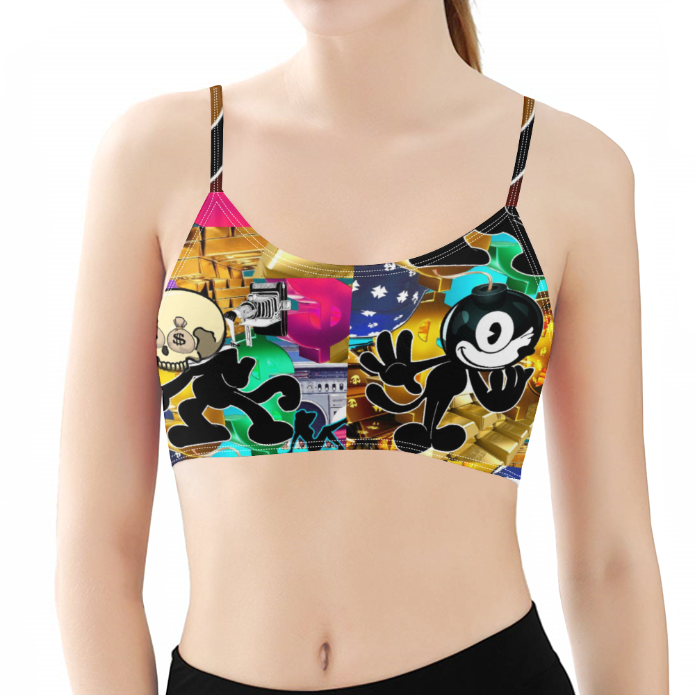 Double Trouble Spaghetti Tank Top with Removable Padding