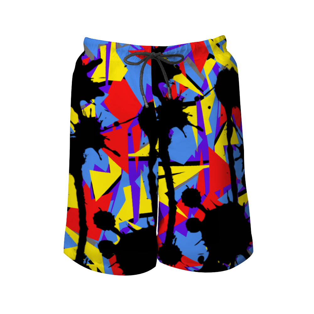 Digital Camo Beach Shorts with Mesh Lining