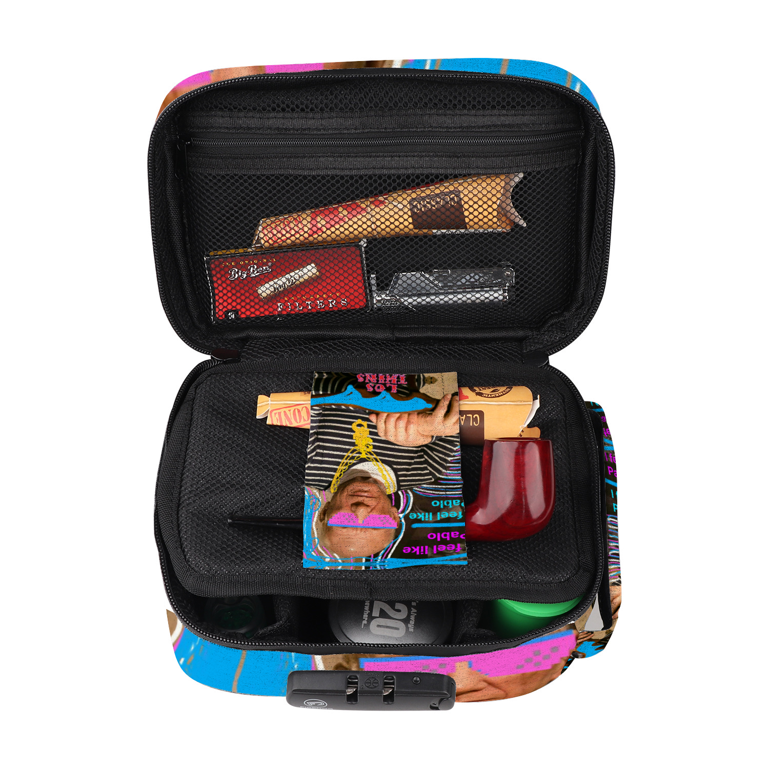 I Feel Like Pablo Combination Lock Active Charcoal Cigar Bag Zipper Closure