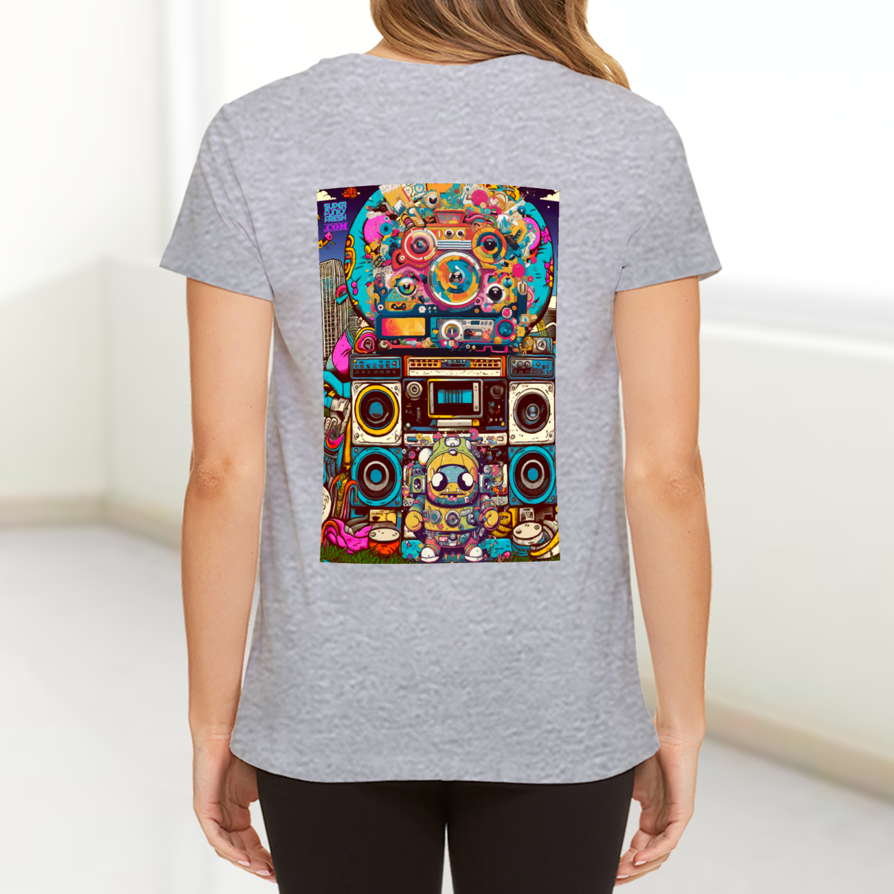 Super Funky Fresh DJ Monkey & Graffiti Back T-Shirts Tees | Gildan 76000