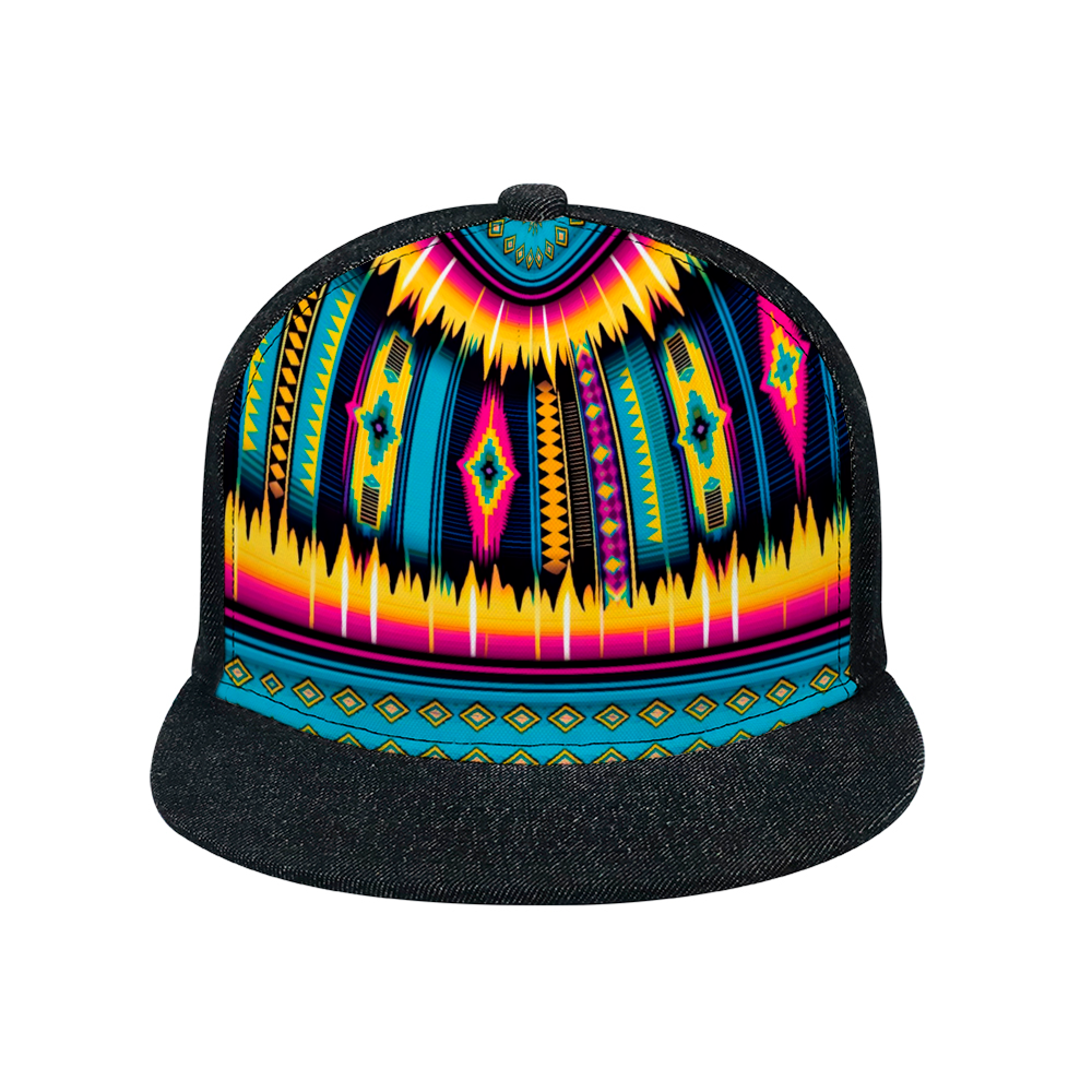 Serape 2 Black Denim Baseball Hat