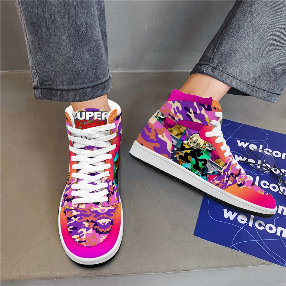 Canetloupe Camo Sneakers with Double Trouble Basketball Sports Shoe