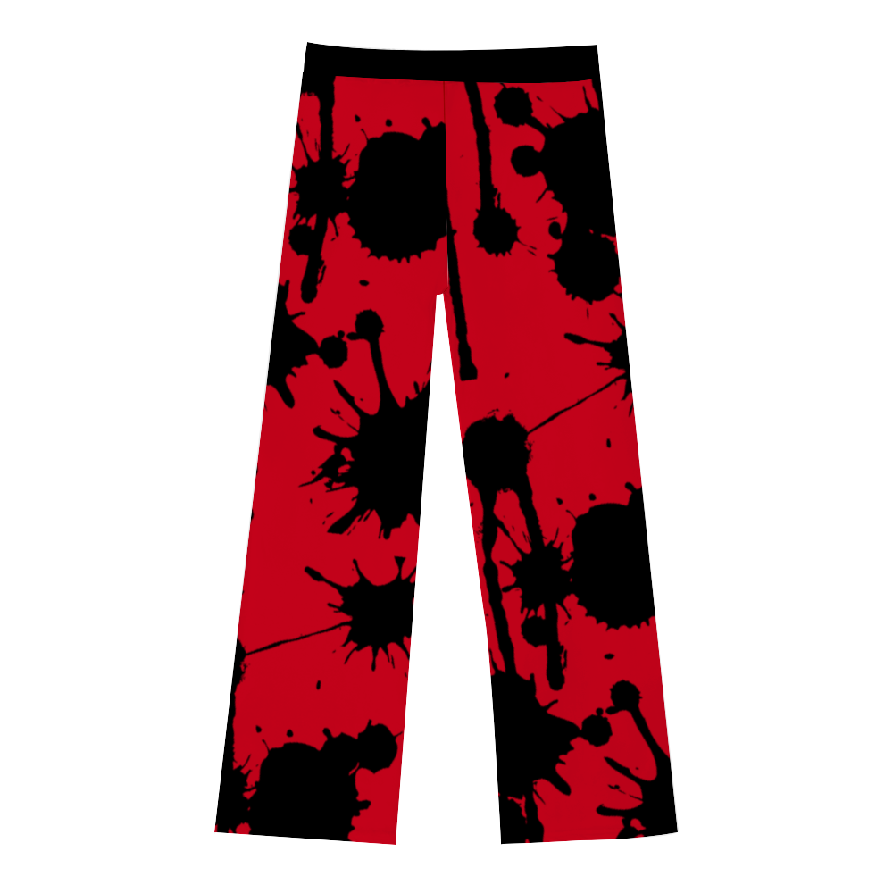 Graffiti Paint Red Yoga Sweatpants Wide Leg