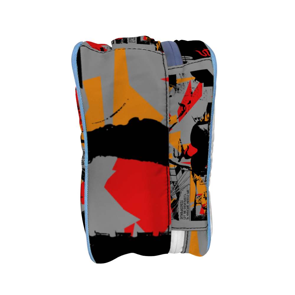 Dela Parra Graffiti Combination Lock Active Charcoal Cigar Bag Zipper Closure