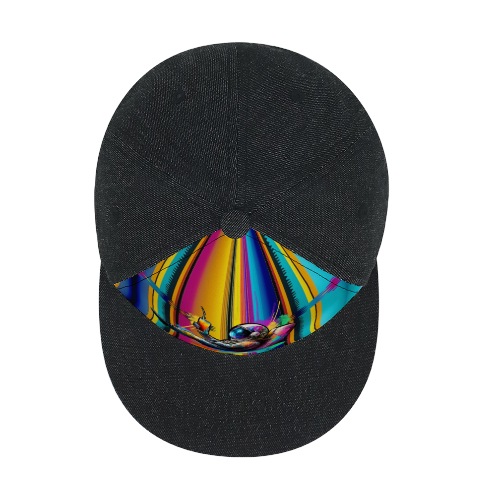 Serape Space Walker Black Denim Baseball Hat