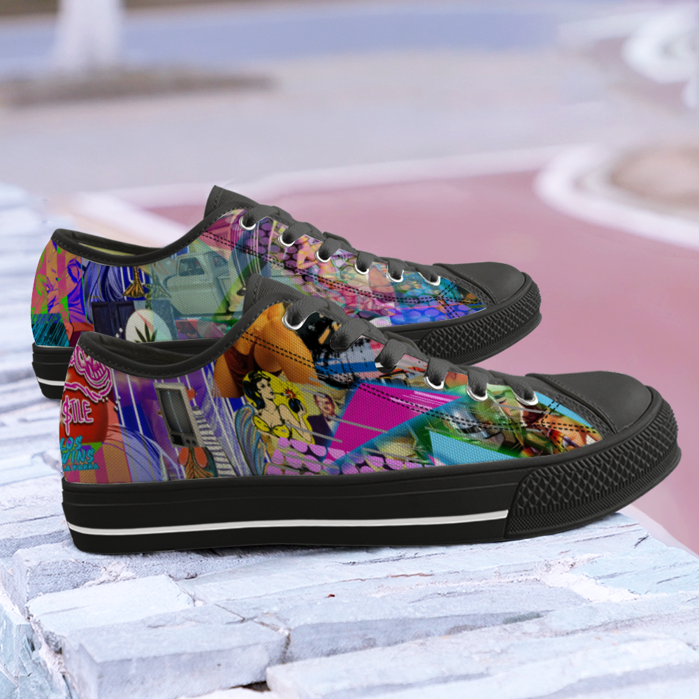 XOXO Unisex Black Low Top Canvas Shoes