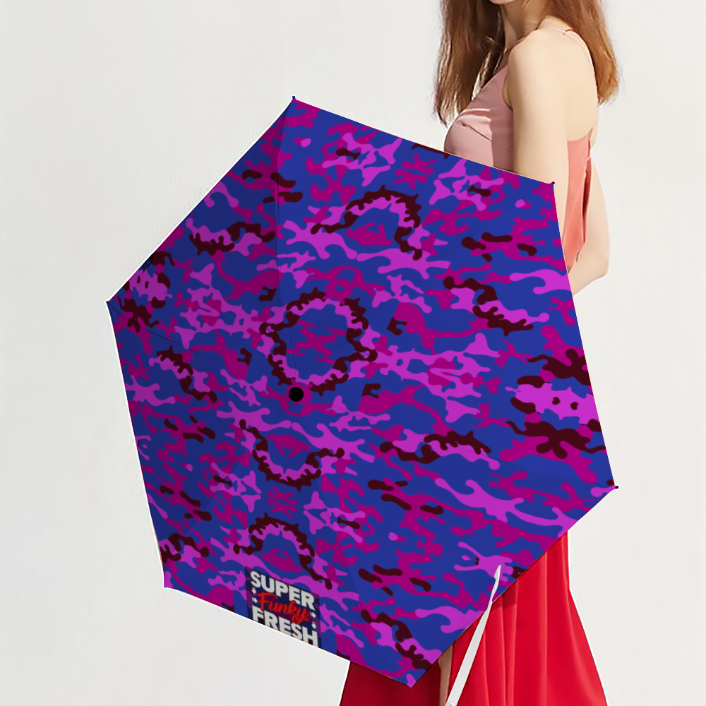Super Purp Camo Umbrella 3 Folding/5 Folding UV Umbrella Sunshine & Rain Versitle Umbrella