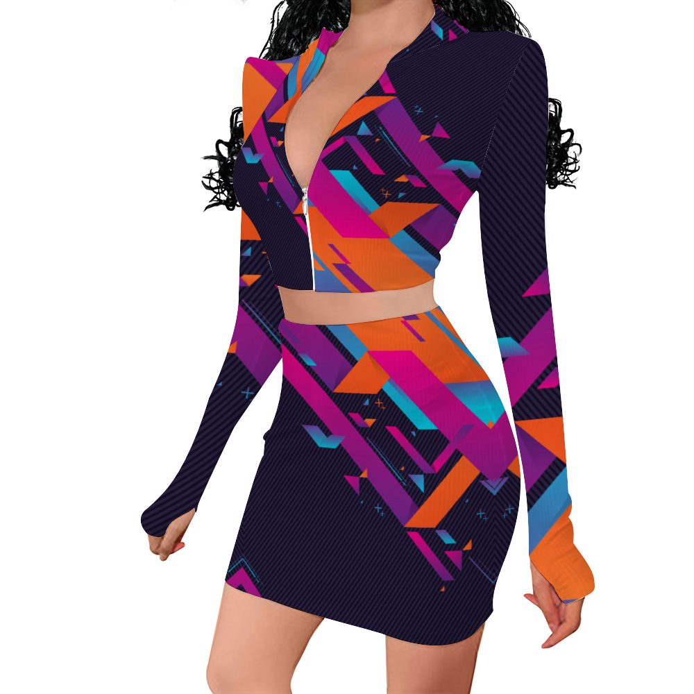 Fratual Fresh Women's Two Piece Skirt Set