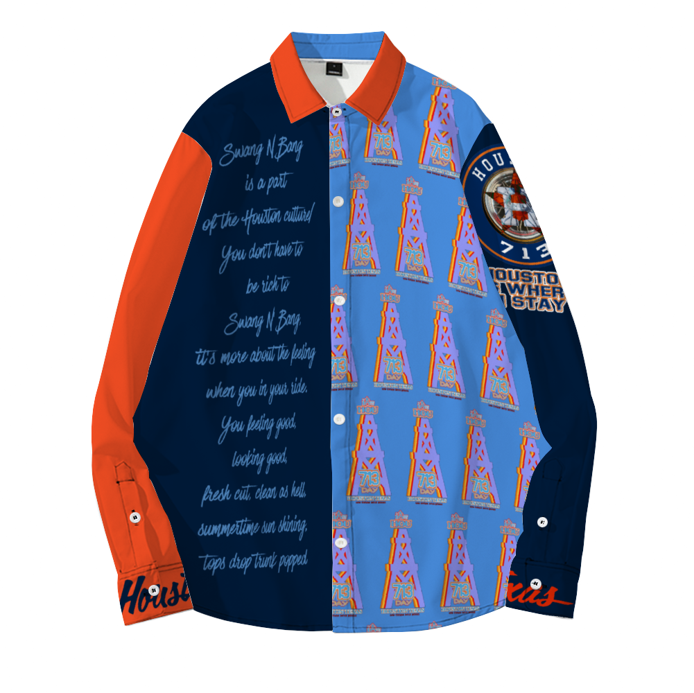Houston Fan Shirt All Over Print Long Sleeves