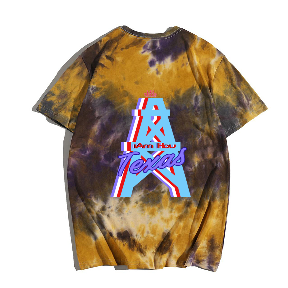 I Am Hou Short-sleeve T-Shirts Fashion Tie-dye Tees