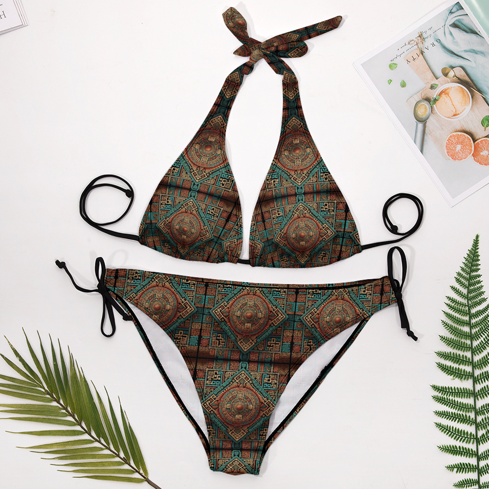 DeLa Parra Aztec Plus Size Two Piece Swimsuit