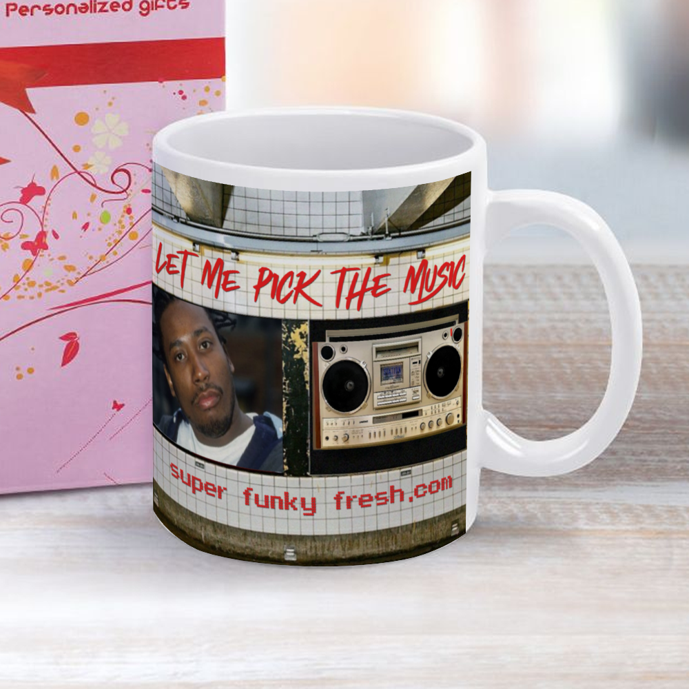 Let Me Pick The Music ODB 11 Oz White Ceramic Coffee Mug 2 Sides Different Designs