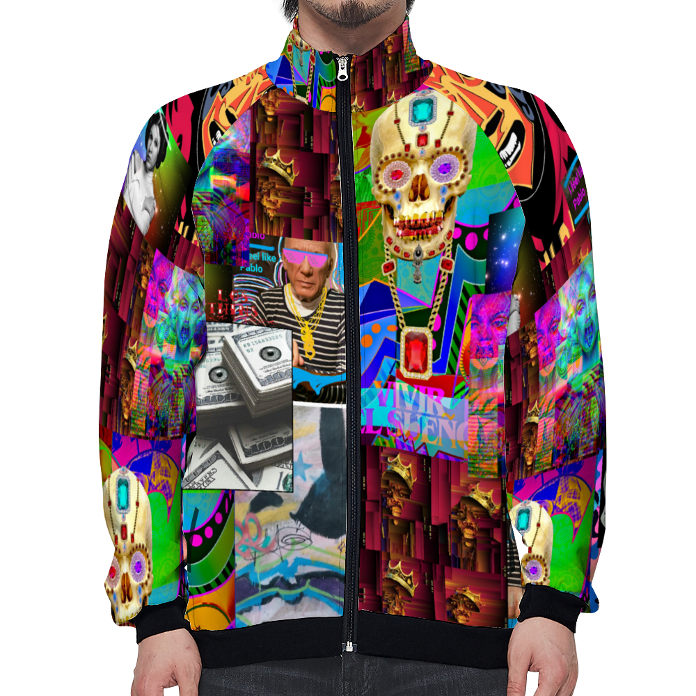 Mixing it Up Slim Fit Thin Japanese Terry Baseball Jacket