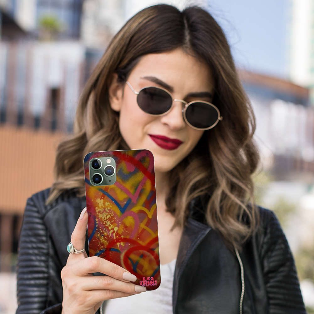 Graffiti Hearts Apple iPhone 11 Pro Soft TPU/Glass Phone Case