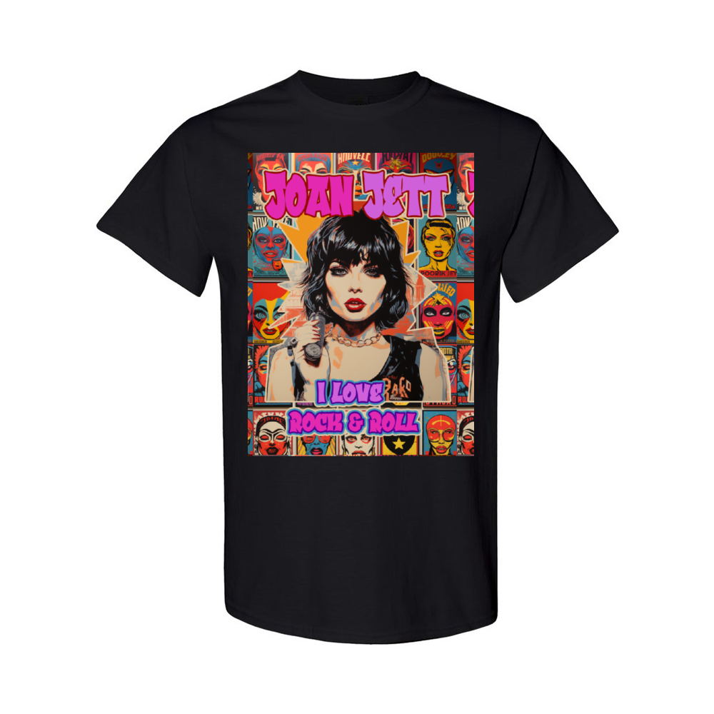 Joan Jett Dedication Custom Unisex Cotton T-shirts Gildan 5000 Short Sleeve Casual Loose Shirts Tees