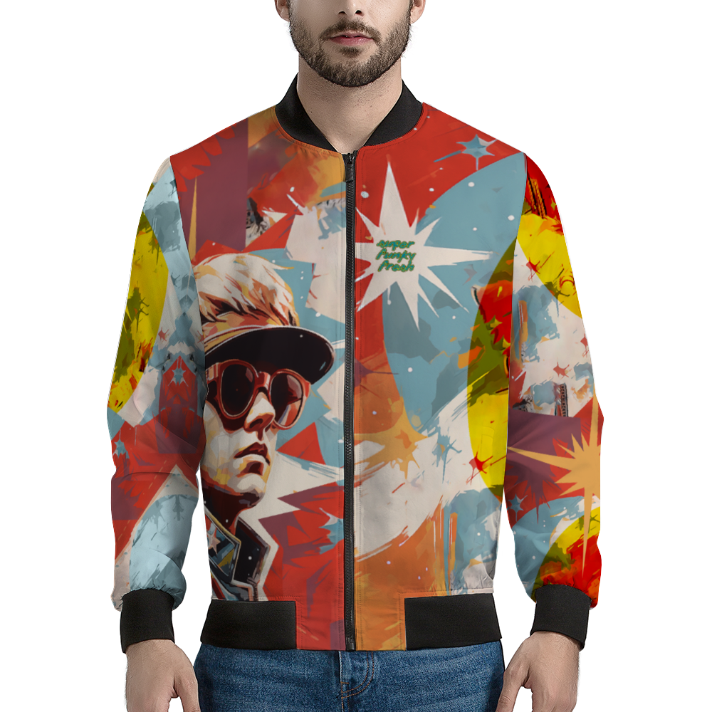 Elton John Dedication Lightweight Bomber Jacket with zipper