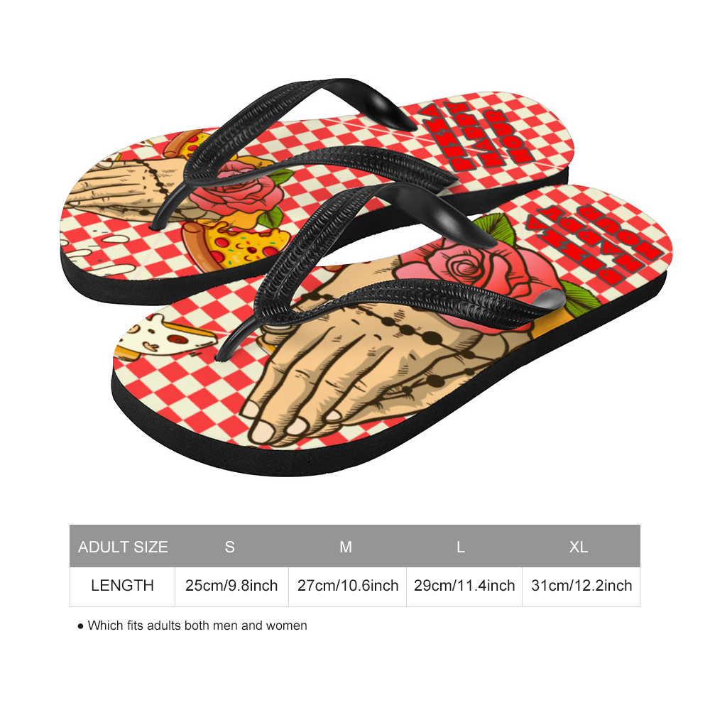 Pizza Happy Hour Adults' Flip Flops