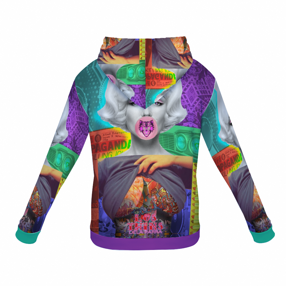 DeLa Parra Monroe All Over Print Hoodie with Pockets