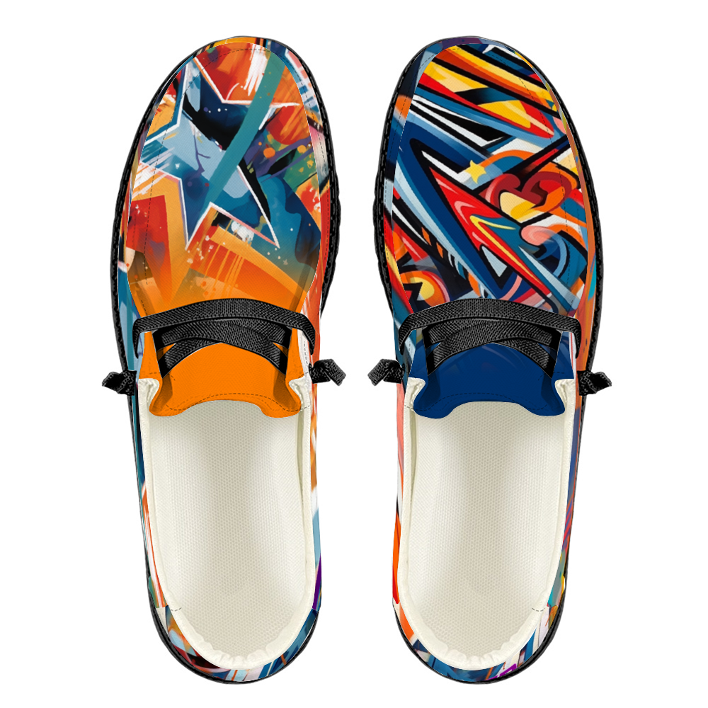 Black/White Sole Custom Graffiti Loafer